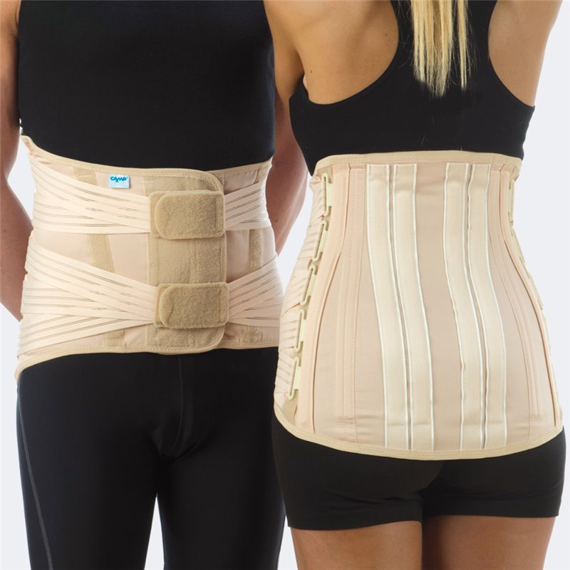 Corsetto Semirigido Lombosacrale Alto Con 4 Rinf. Parav. E 4 Tiranti Pelvici -  F/H Cm 33-M/H Cm 33