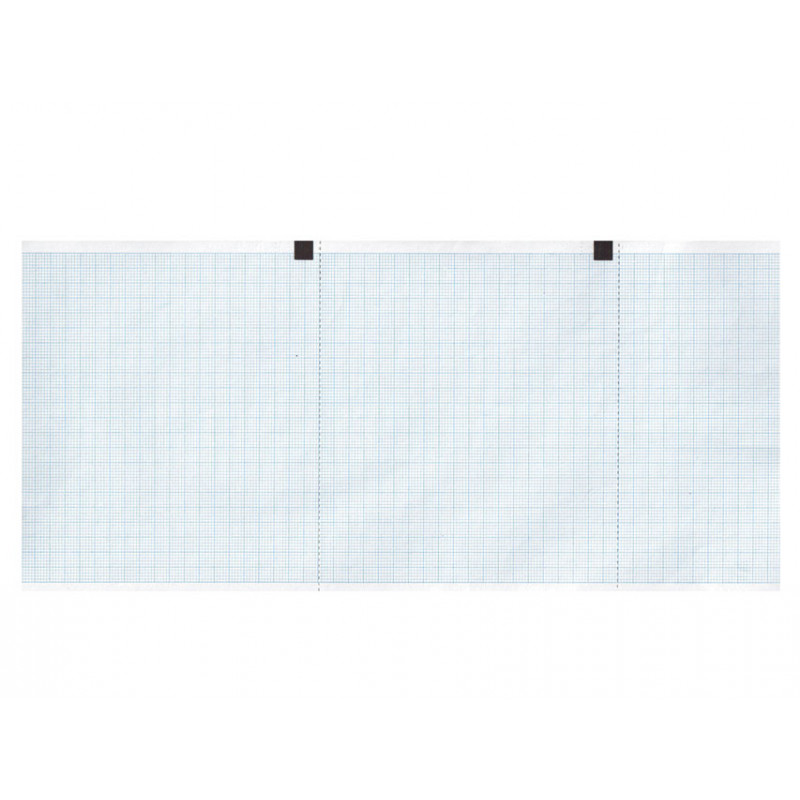 ROTOLO CARTA TERMICA ECG - griglia blu - 120 mm x 18 m