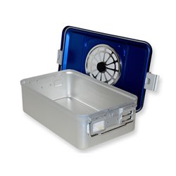 CONTAINER STANDARD 465 x 280 x h 150 mm - 2 filtri - perf. - blu