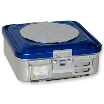CONTAINER STANDARD 285 x 280 x h 100 mm - 2 valvole - perf. - blu CONTAINER STANDARD 285 x 280 x h 100 mm - 2 valvole - perf. - blu