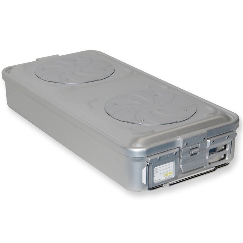 CONTAINER STANDARD 580 x 280 x h 100 mm - 2 valvole - n.p. - grigio