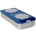 CONTAINER STANDARD 580 x 280 x h 100 mm - 4 valvole - perf. - blu