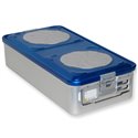 CONTAINER STANDARD 580 x 280 x h 135 mm - 4 valvole - perf. - blu