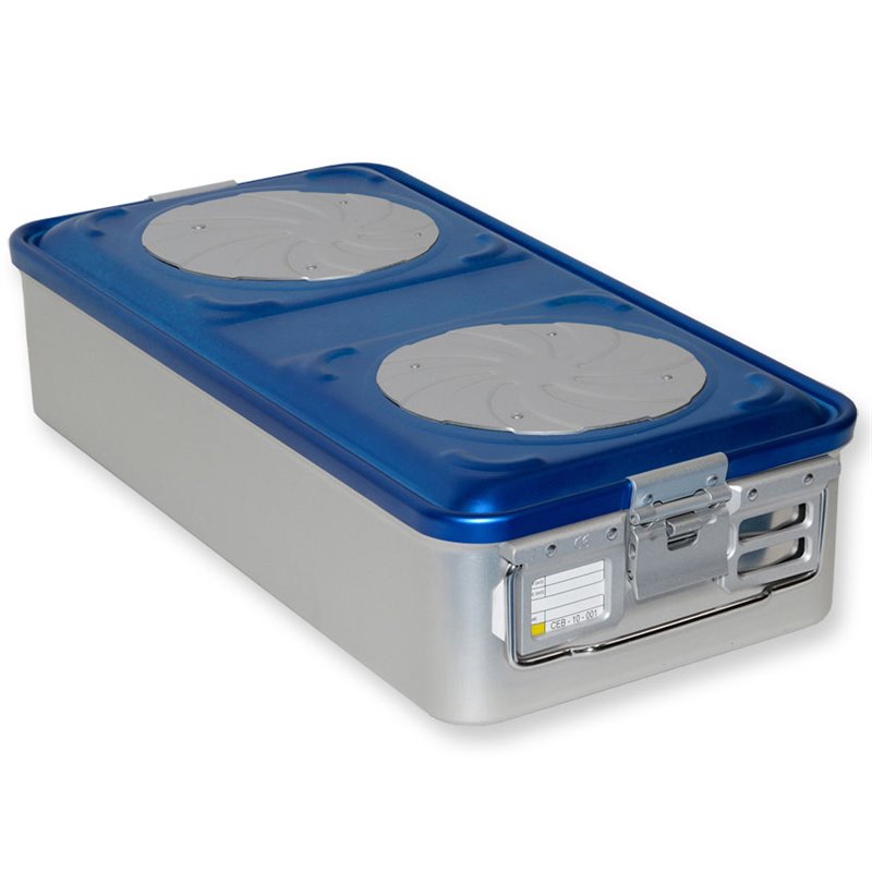 CONTAINER STANDARD 580 x 280 x h 135 mm - 4 valvole - perf. - blu